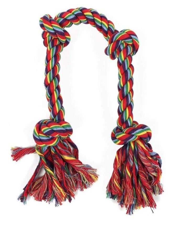Pet Believe 6 Knots Cotton Rope Dog Chew Toy for Medium to Adult Dogs 30 Inch Long - Extra Durable Indestructible Dog Toy for Aggressive Chewers for Large Breeds - Image 1